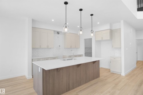 1323 11 Avenue, Edmonton, AB - Indoor Photo Showing Kitchen With Upgraded Kitchen