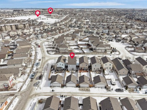 Aerial view of property and surrounding area featuring nearby suburban area - 1708 62 Street, Edmonton, AB - Outdoor With View