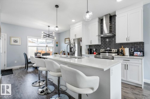 609 Black Stone Boulevard, Leduc, AB - Indoor Photo Showing Kitchen With Double Sink With Upgraded Kitchen