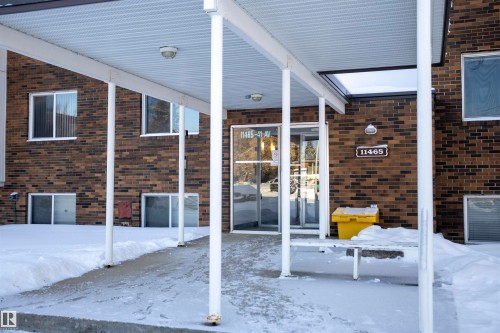 Snow covered patio featuring a patio - 207 11465 41 Avenue, Edmonton, AB - Outdoor
