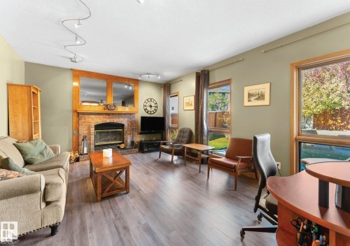 6018 156 Avenue, Edmonton, AB - Indoor Photo Showing Living Room With Fireplace