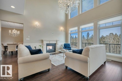 631 Howatt Drive, Edmonton, AB - Indoor Photo Showing Living Room With Fireplace