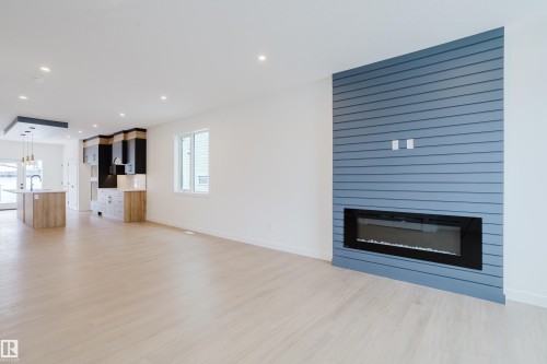 9709 157 St Nw, Edmonton, AB - Indoor Photo Showing Living Room With Fireplace