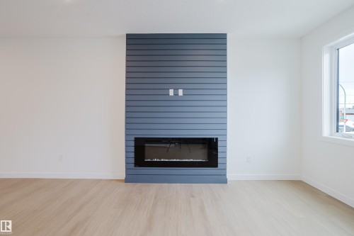 9709 157 St Nw, Edmonton, AB - Indoor Photo Showing Living Room With Fireplace