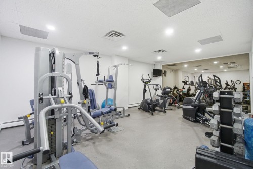 1105 8340 Jasper Avenue, Edmonton, AB - Indoor Photo Showing Gym Room