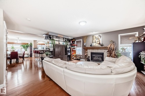 351 Griesbach School Road, Edmonton, AB - Indoor Photo Showing Living Room With Fireplace