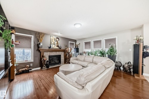 351 Griesbach School Road, Edmonton, AB - Indoor Photo Showing Living Room With Fireplace
