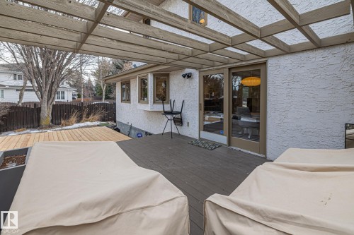 View of wooden deck - 175 Roy Street, Edmonton, AB - Outdoor With Exterior