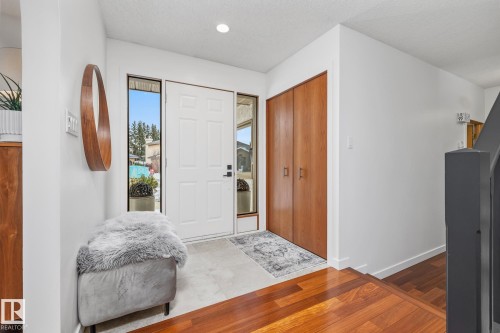 Entryway with light wood finished floors and recessed lighting - 175 Roy Street, Edmonton, AB - Indoor Photo Showing Other Room