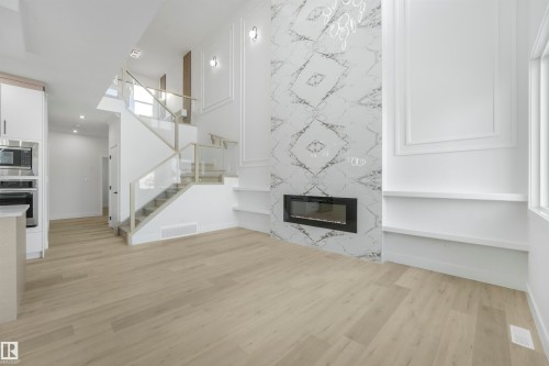 3510 44 Avenue, Beaumont, AB - Indoor With Fireplace