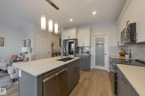 4869 Kinney Road, Edmonton, AB - Indoor Photo Showing Kitchen With Double Sink With Upgraded Kitchen