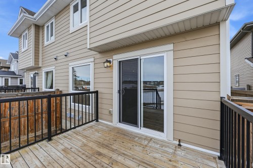 View of wooden terrace - 1349 Cunningham Drive, Edmonton, AB - Outdoor With Deck Patio Veranda With Exterior
