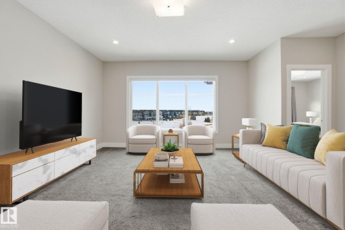 21916 80 Avenue, Edmonton, AB - Indoor Photo Showing Living Room