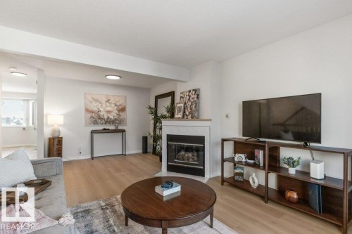 9753 176 Street, Edmonton, AB - Indoor Photo Showing Living Room With Fireplace