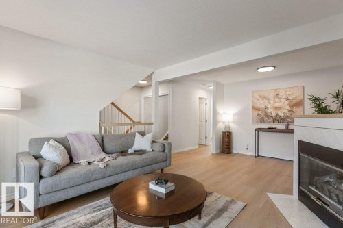 9753 176 Street, Edmonton, AB - Indoor Photo Showing Living Room With Fireplace