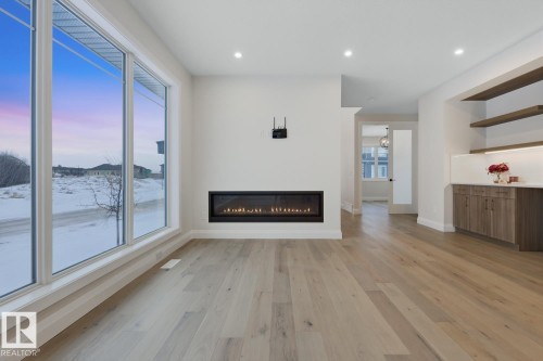 6704 Crawford Way, Edmonton, AB - Indoor Photo Showing Living Room With Fireplace
