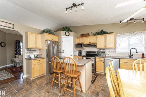 19047 51 Avenue, Edmonton, AB - Indoor Photo Showing Kitchen With Stainless Steel Kitchen With Double Sink
