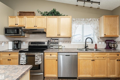 19047 51 Avenue, Edmonton, AB - Indoor Photo Showing Kitchen With Stainless Steel Kitchen With Double Sink