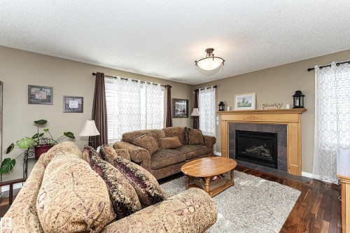 19047 51 Avenue, Edmonton, AB - Indoor Photo Showing Living Room With Fireplace