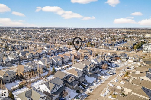 Aerial perspective of suburban area - 1660 Malone Way, Edmonton, AB - Outdoor With View