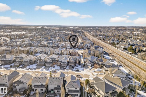 Aerial perspective of suburban area - 1660 Malone Way, Edmonton, AB - Outdoor With View