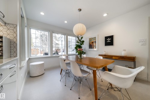 Dining area featuring recessed lighting - 10445 134 Street, Edmonton, AB - Indoor Photo Showing Dining Room