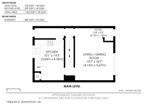 View of property floor plan - 13206 83 Street, Edmonton, AB - Other