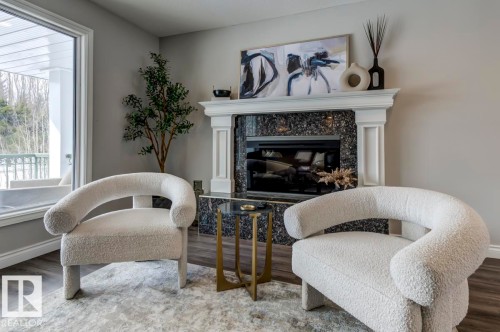 B7 Golden Days, Rural Leduc County, AB - Indoor Photo Showing Living Room With Fireplace