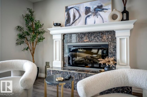 B7 Golden Days, Rural Leduc County, AB - Indoor Photo Showing Living Room With Fireplace