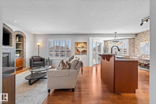 68 Greystone Crescent, Spruce Grove, AB - Indoor Photo Showing Living Room With Fireplace