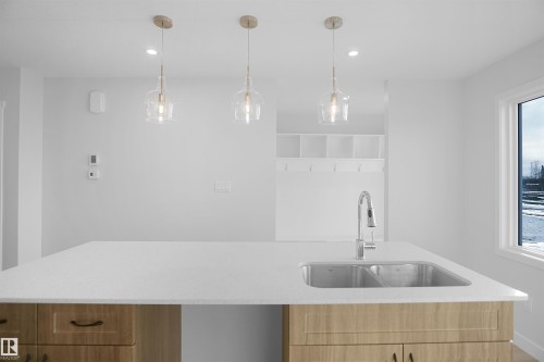 21398 128A Avenue, Edmonton, AB - Indoor Photo Showing Kitchen With Double Sink With Upgraded Kitchen