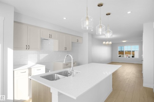 21398 128A Avenue, Edmonton, AB - Indoor Photo Showing Kitchen With Double Sink With Upgraded Kitchen