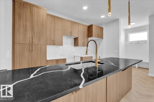 2632 62 Street, Edmonton, AB - Indoor Photo Showing Kitchen With Double Sink