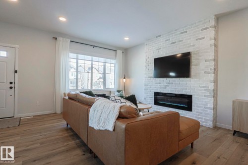 17834 73A Street, Edmonton, AB - Indoor Photo Showing Living Room With Fireplace