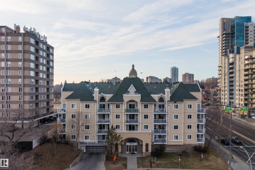 201 9640 105 Street, Edmonton, AB - Outdoor With Balcony With Facade