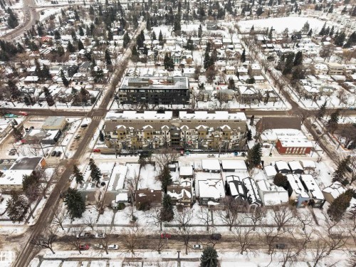 View of snowy aerial view - 29 11518 76 Avenue, Edmonton, AB - Outdoor With View
