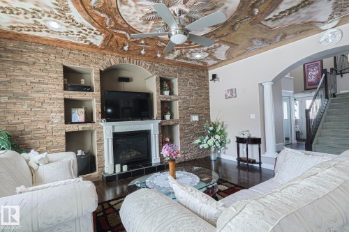 3244 18 Street, Edmonton, AB - Indoor Photo Showing Other Room With Fireplace