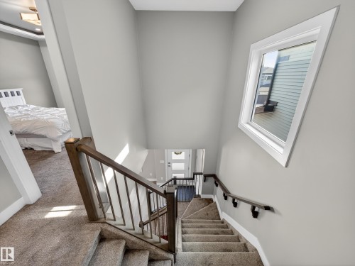 Stairway featuring carpet - 9358 Pear Link Link, Edmonton, AB - Indoor Photo Showing Other Room