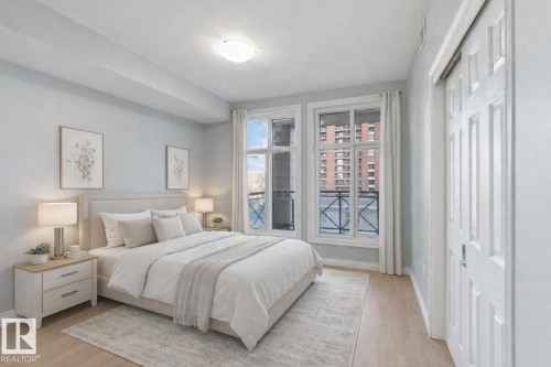 402 9020 Jasper Avenue, Edmonton, AB - Indoor Photo Showing Bedroom