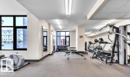 402 9020 Jasper Avenue, Edmonton, AB - Indoor Photo Showing Gym Room