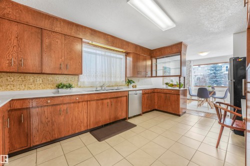8016 73 Street, Edmonton, AB - Indoor Photo Showing Kitchen With Double Sink