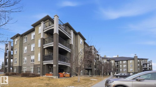View of apartment building / complex - 401 636 Mcallister Loop, Edmonton, AB - Outdoor With Balcony With Facade