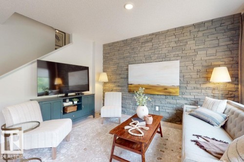 8636 183 Avenue, Edmonton, AB - Indoor Photo Showing Living Room With Fireplace