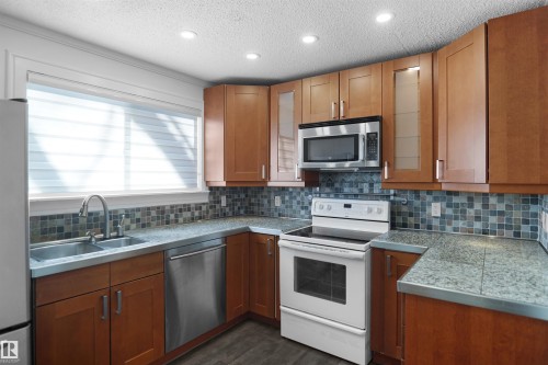 113 Habitat Crescent, Edmonton, AB - Indoor Photo Showing Kitchen With Double Sink
