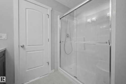 Full bathroom with a shower stall and vanity - 2577 Coughlan Road, Edmonton, AB - Indoor Photo Showing Bathroom