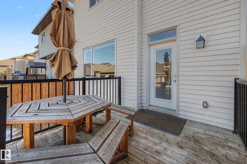 Deck with outdoor dining area - 2577 Coughlan Road, Edmonton, AB - Outdoor With Deck Patio Veranda With Exterior