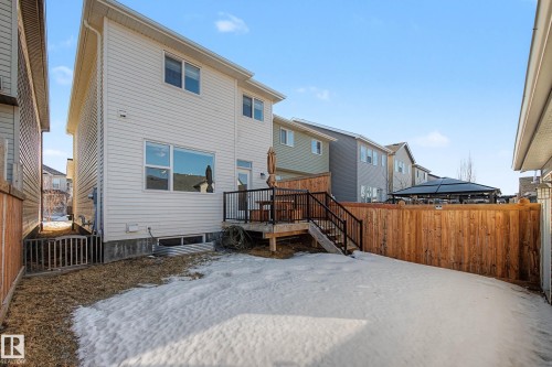 Back of property featuring a deck and a fenced backyard - 2577 Coughlan Road, Edmonton, AB - Outdoor With Exterior