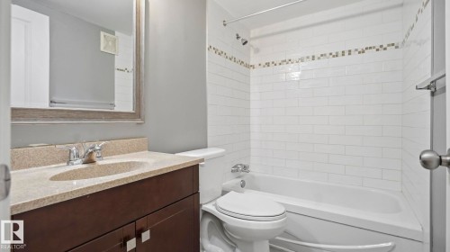 Full bathroom with vanity and shower / tub combination - 103 1624 48 Street, Edmonton, AB - Indoor Photo Showing Bathroom