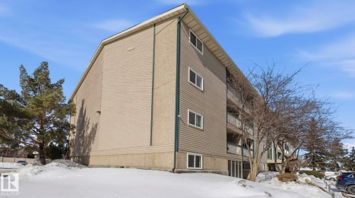 View of snow covered exterior featuring a balcony - 103 1624 48 Street, Edmonton, AB - Outdoor