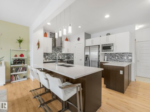 22522 98A Avenue, Edmonton, AB - Indoor Photo Showing Kitchen With Double Sink With Upgraded Kitchen
